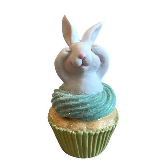Sweet Treats Easter Cupcakes Pastel Bunny Rabbit Decor Set of 3 New - Picture 7 of 15